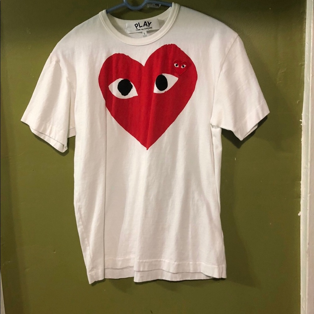 Comme Des Garçon Play Tee White